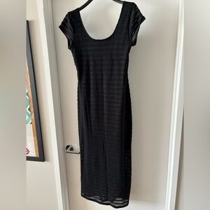 Classic Black Scoop Neck Women's Dress